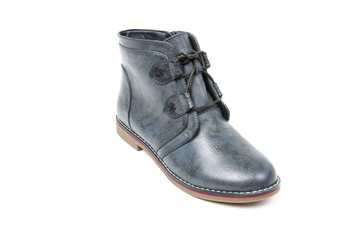 Men's leather fashion shoes isolated on white background