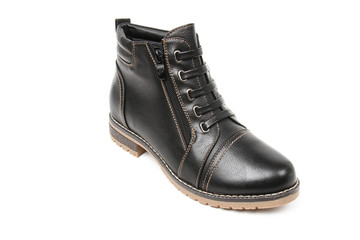 Men's leather fashion shoes isolated on white background