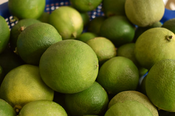 set of lemons in a basket