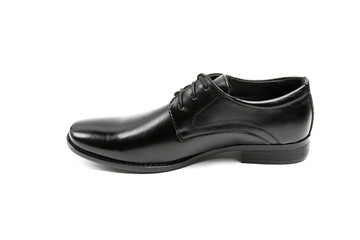 Men's leather fashion shoes isolated on white background