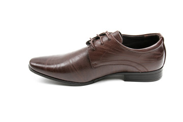 Men's leather fashion shoes isolated on white background