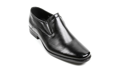 Men's leather fashion shoes isolated on white background
