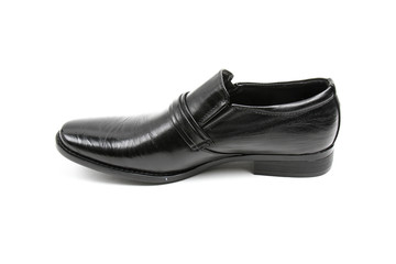Men's leather fashion shoes isolated on white background