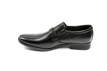 Men's leather fashion shoes isolated on white background