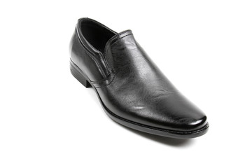 Men's leather fashion shoes isolated on white background