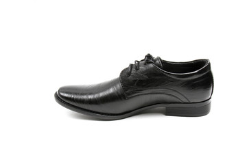 Men's leather fashion shoes isolated on white background