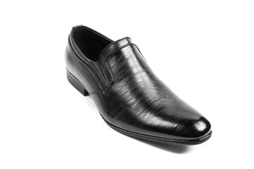 Men's leather fashion shoes isolated on white background