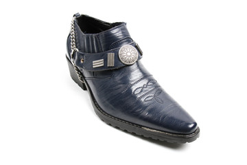 Men's leather fashion shoes isolated on white background