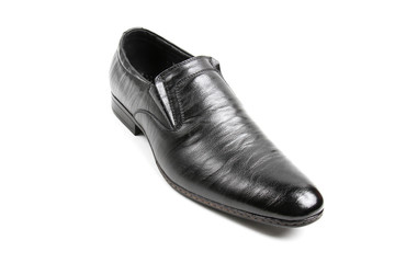 Men's leather fashion shoes isolated on white background