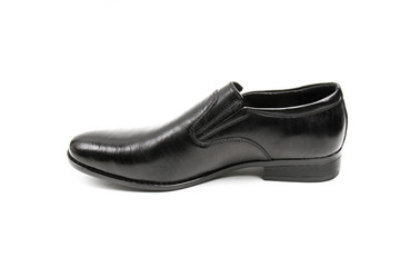 Men's leather fashion shoes isolated on white background
