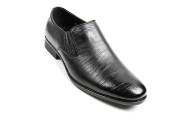 Men's leather fashion shoes isolated on white background