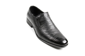 Men's leather fashion shoes isolated on white background