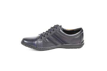 Men's leather fashion shoes isolated on white background