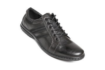 Men's leather fashion shoes isolated on white background