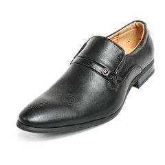 Men's leather fashion shoes isolated on white background