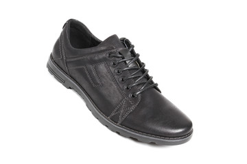 Men's leather fashion shoes isolated on white background