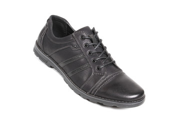 Men's leather fashion shoes isolated on white background