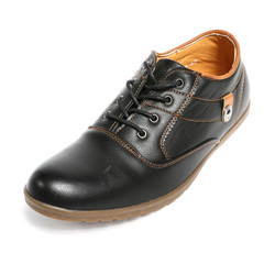 Men's leather fashion shoes isolated on white background