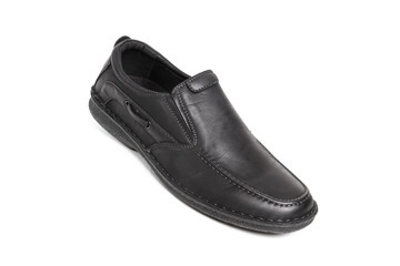 Men's leather fashion shoes isolated on white background