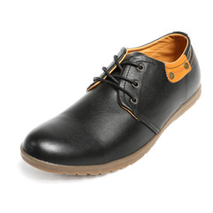 Men's leather fashion shoes isolated on white background