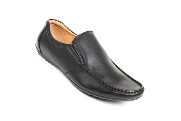 Men's leather fashion shoes isolated on white background