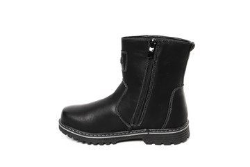 Men's leather fashion shoes isolated on white background