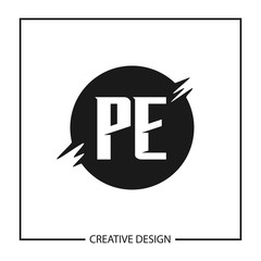 Initial Letter PE Logo Template Design Vector Illustration