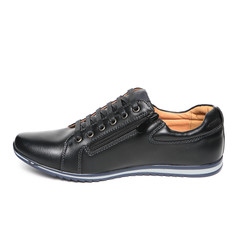 Men's leather fashion shoes isolated on white background