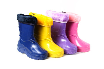 Rain boots universal isolated on white background