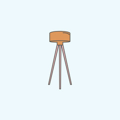 Floor lamp icon on white background
