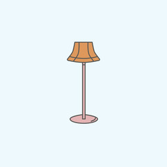 Obraz premium Floor lamp icon on white background