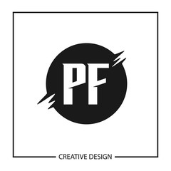Initial Letter PF Logo Template Design Vector Illustration