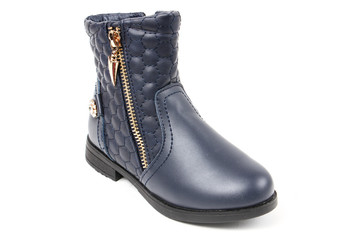 Stylish leather shoe in studio, autumn, spring isolated on white