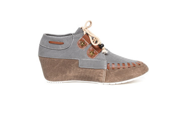 Women's Sport running sneakers shoes isolated on white background colorful