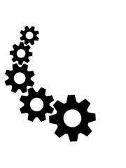 reihe kreislauf zahnrad logo mechaniker engineer elektriker handwerker arbeiten selbstständig werker design