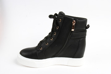 Women's demi-season shoes leather on white background