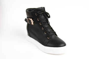 Women's demi-season shoes leather on white background