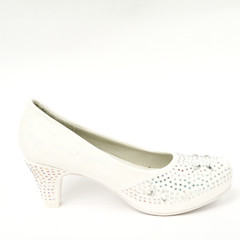 Women's demi-season shoes leather on white background