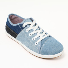 Women's demi-season shoes leather on white background