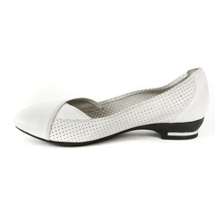 Women's demi-season shoes leather on white background