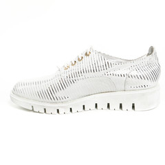 Women's demi-season shoes leather on white background