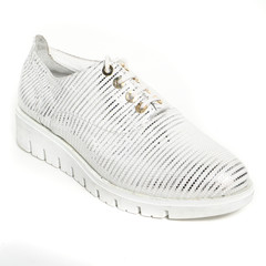 Women's demi-season shoes leather on white background