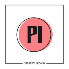 Initial Letter PI Logo Template Design Vector Illustration