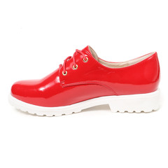 Women's demi-season shoes leather on white background