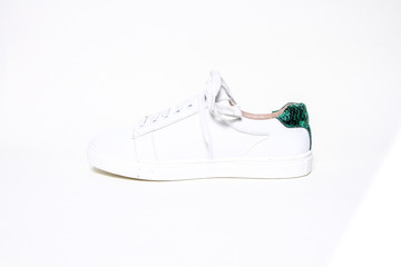 Women's demi-season shoes leather on white background