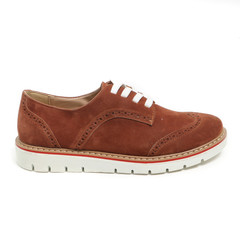 Women's demi-season shoes leather on white background