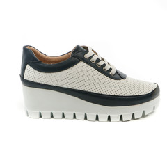 Women's demi-season shoes leather on white background