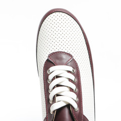 Women's demi-season shoes leather on white background
