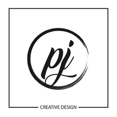 Initial Letter PJ Logo Template Design Vector Illustration