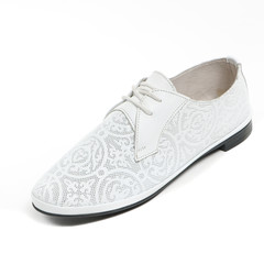 Women's demi-season shoes leather on white background